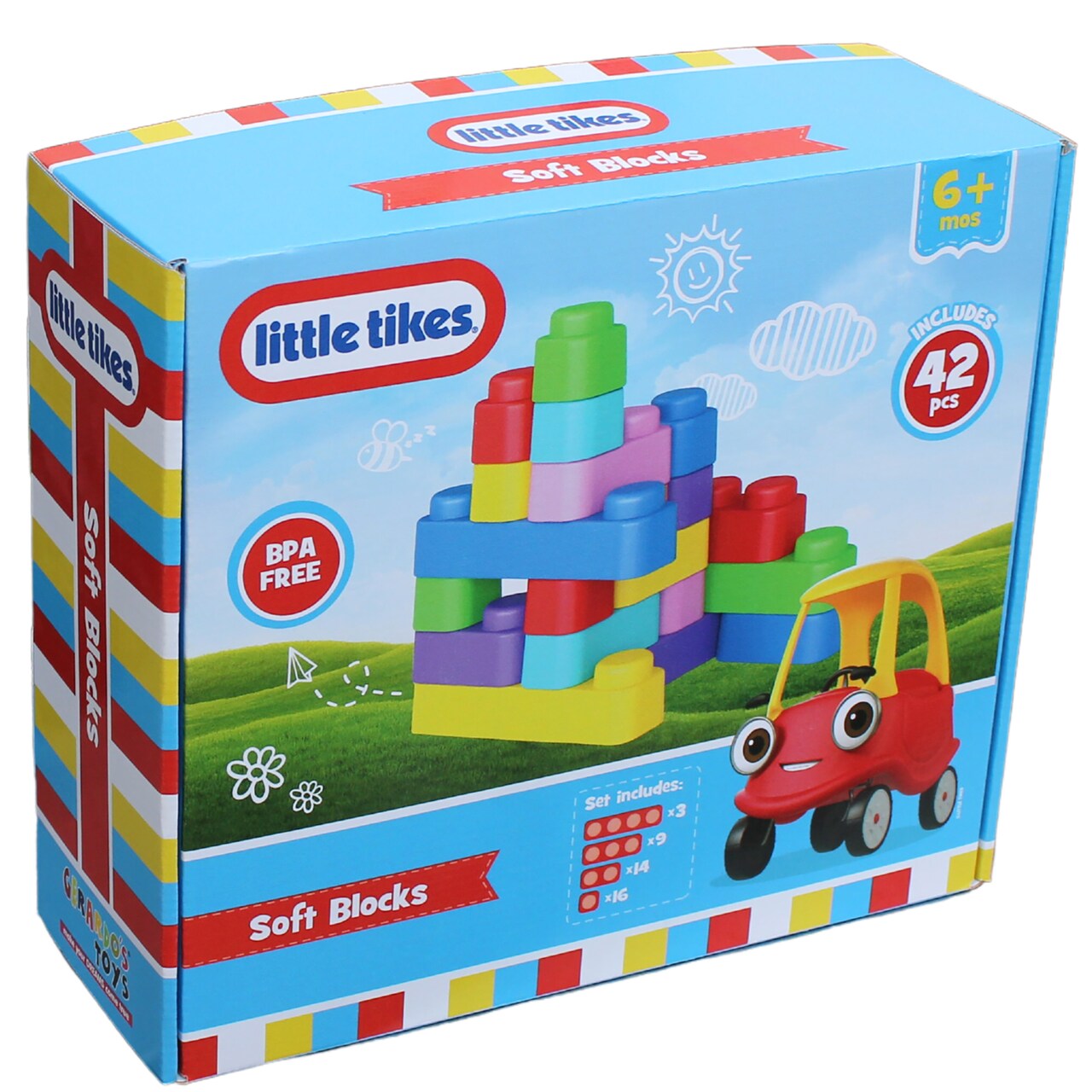 Little Tikes: Soft Blocks - 42 Piece Set - Building & Stacking Toys, Food Grade Durable Materials, Safe For Teething Babies, Toddler & Kids 6 Months+